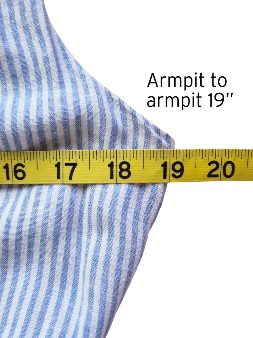 DRAPER JAMES RSVP Button Front Maxi Dress in Sky Blue & White Stripe M - Picture 10 of 15